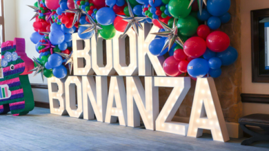 The Book Bonanza Sign With Credit To Francie Batten